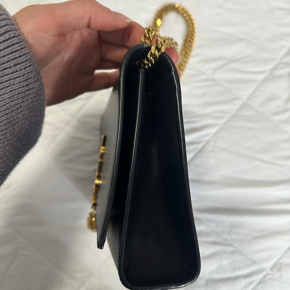 KATE MEDIUM TASSEL GRAIN DE POUDRE EMBOSSED LEATHER YSL SAINT LAURENT BAG PURSE - Picture 14 of 15